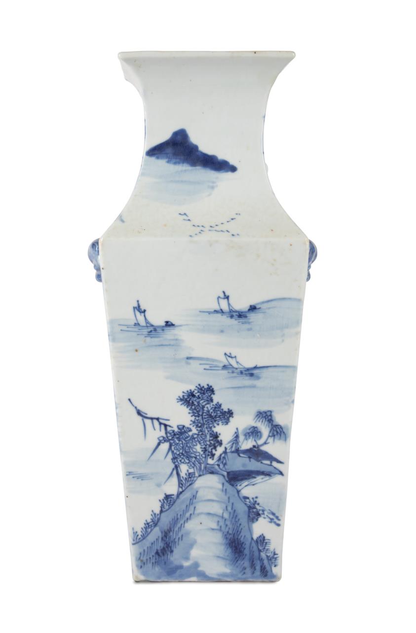 CHINESE BLUE & WHITE PANELED