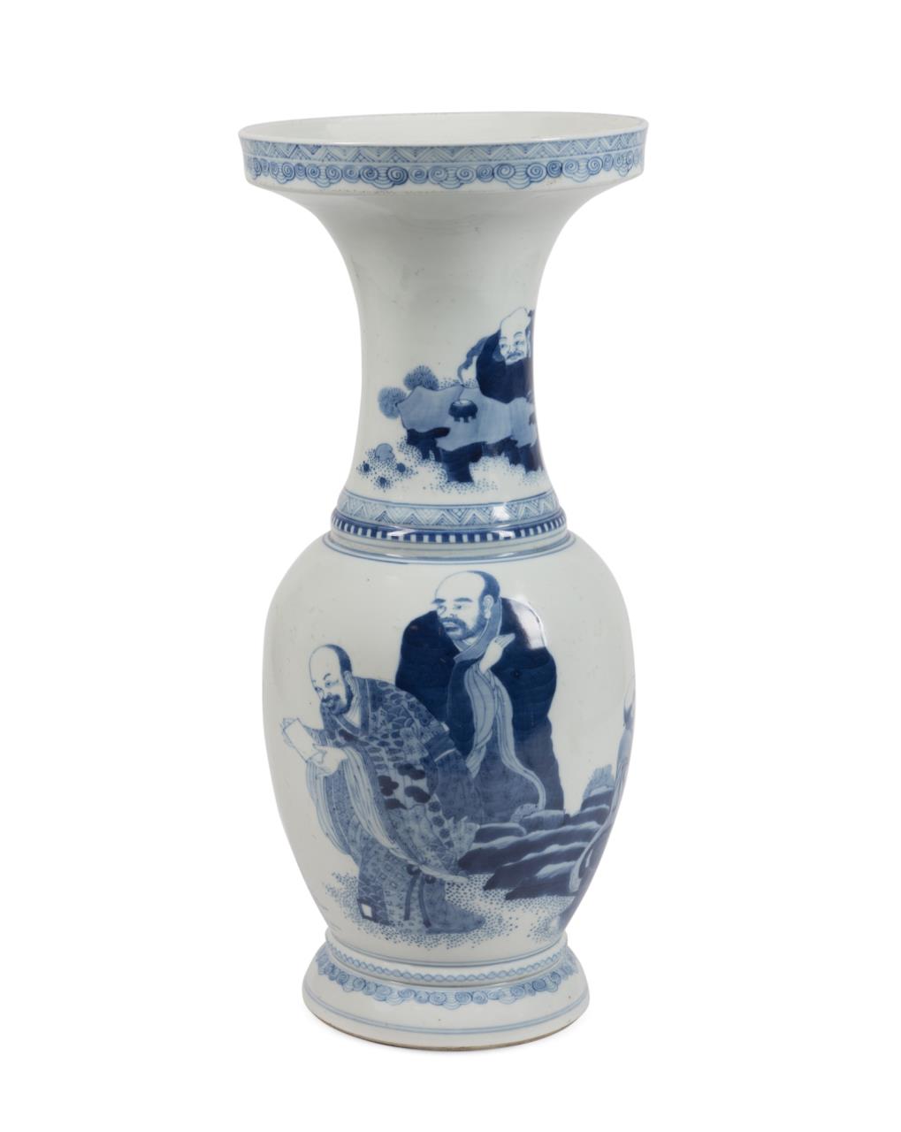 CHINESE BLUE & WHITE PHOENIX TAIL
