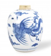 CHINESE BLUE & WHITE PHOENIX J