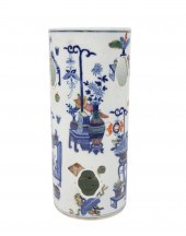 CHINESE BLUE & WHITE POLYCHROM