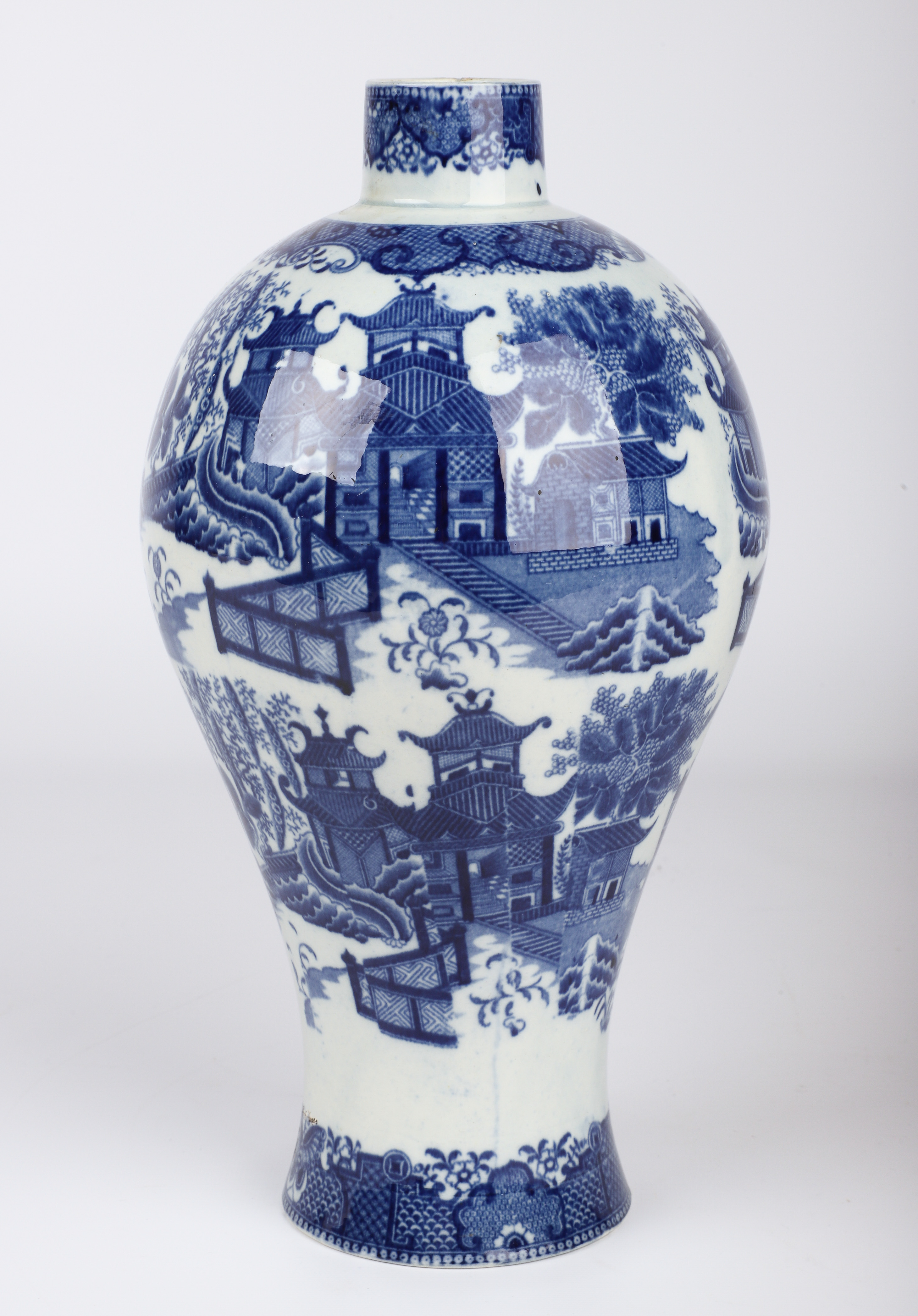 Chinese blue & white porcelain plum