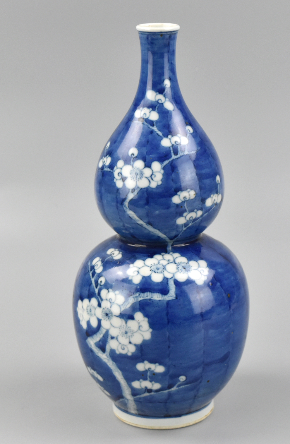 CHINESE BLUE & WHITE PRUNUS GOURD