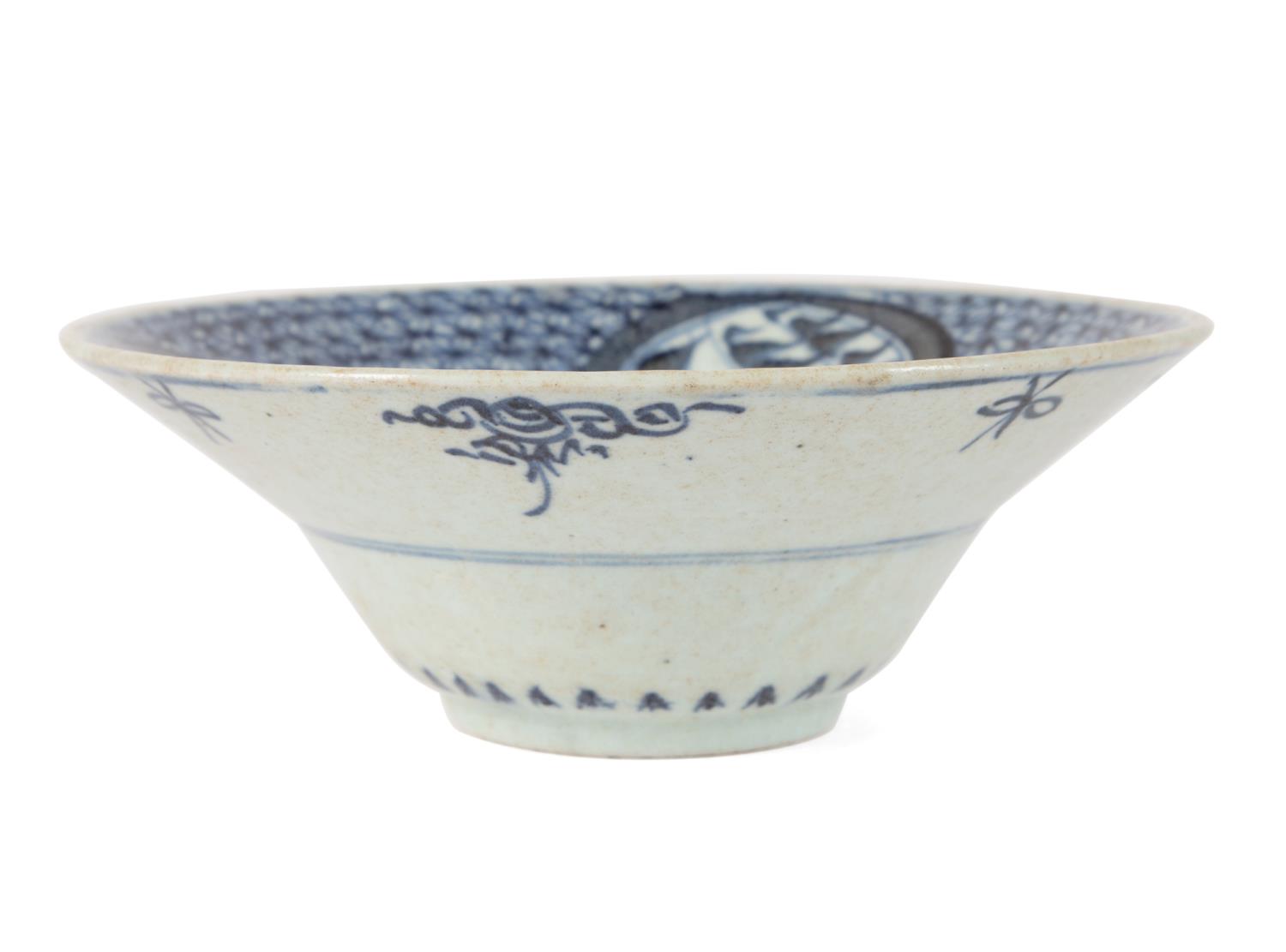 CHINESE BLUE & WHITE RICE BOWL,