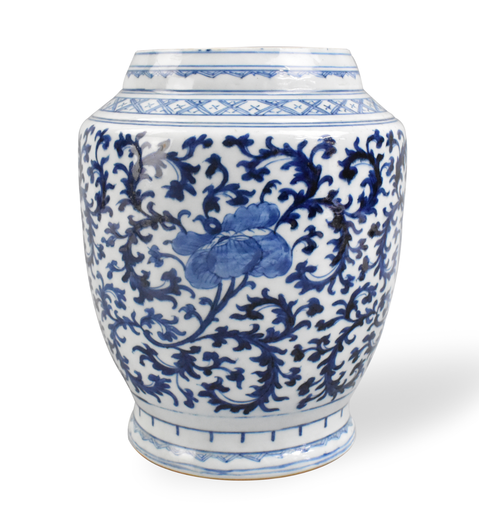 CHINESE BLUE & WHITE SCROLLING