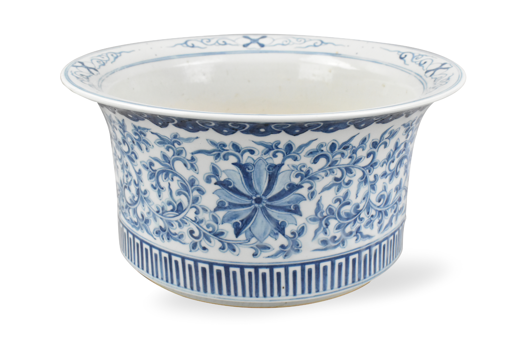 CHINESE BLUE & WHITE SCROLLING
