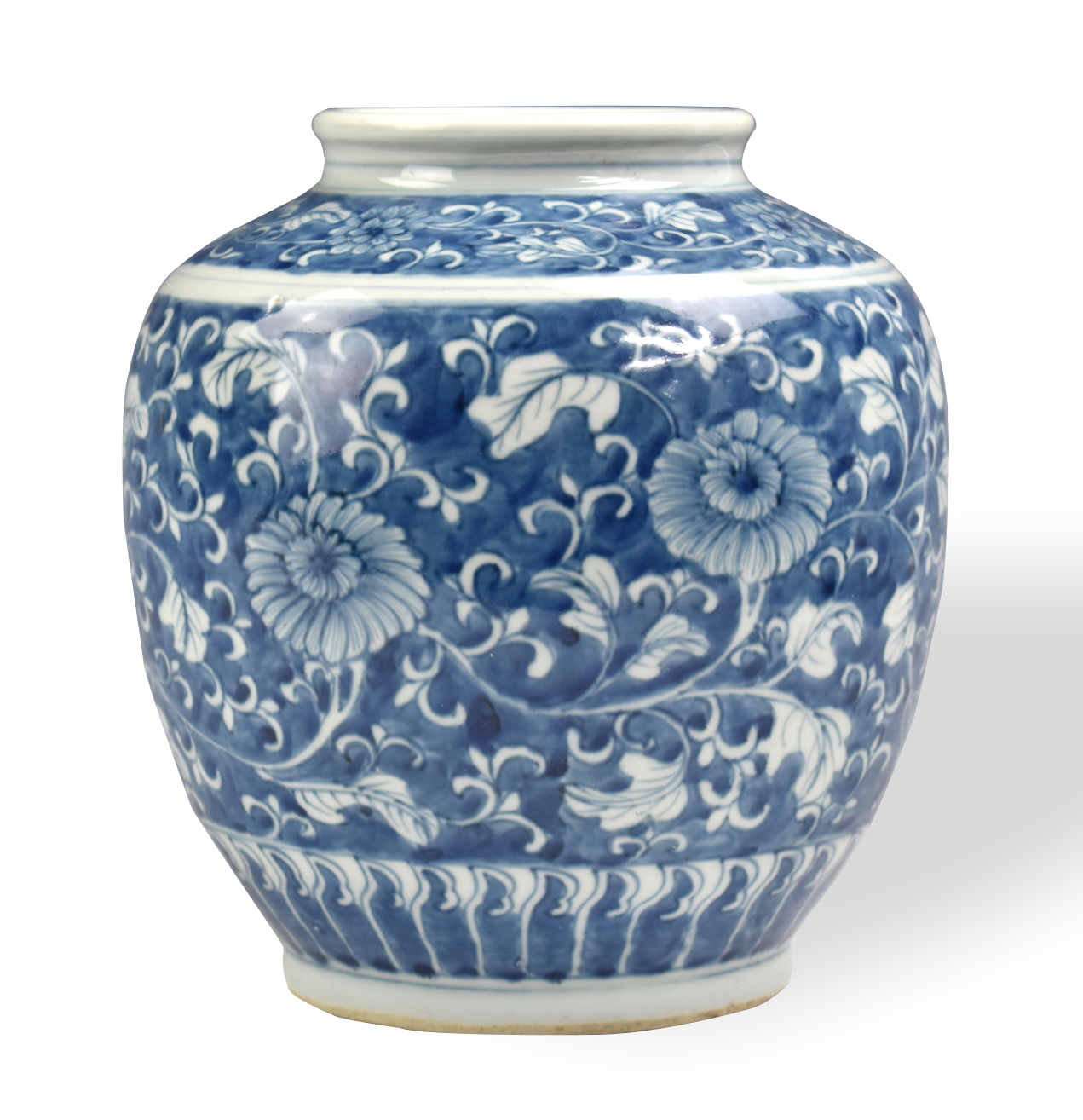 CHINESE BLUE & WHITE SCROLLING