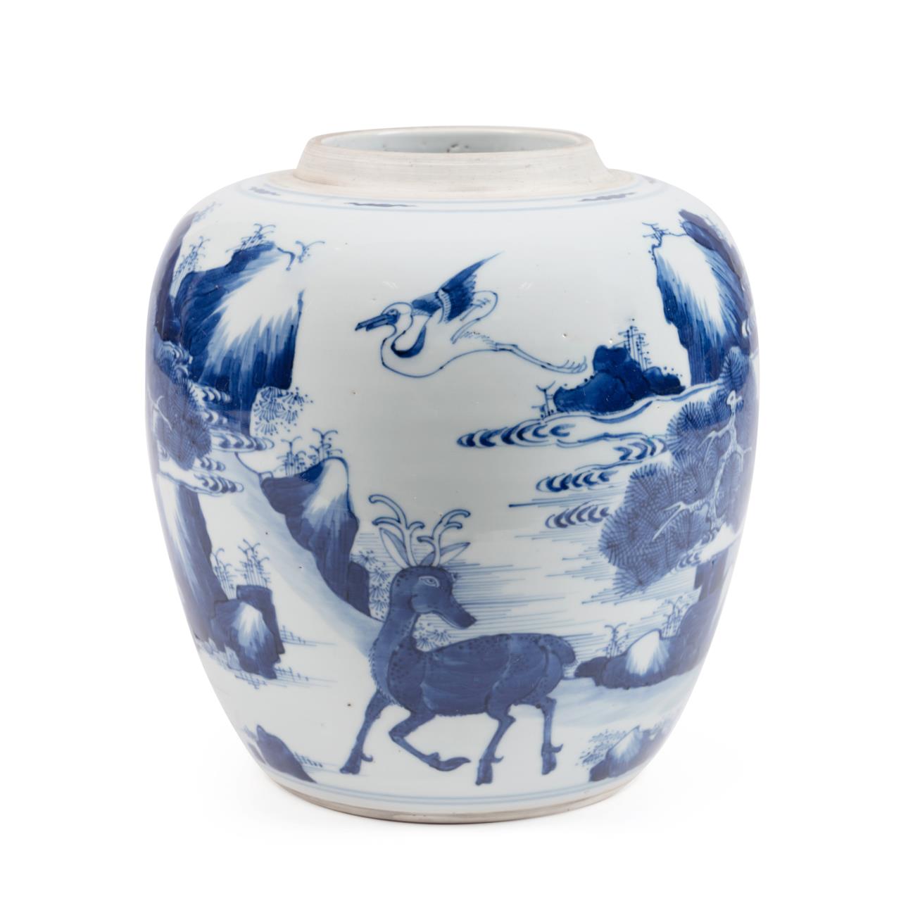 CHINESE BLUE & WHITE SPOTTED DEER