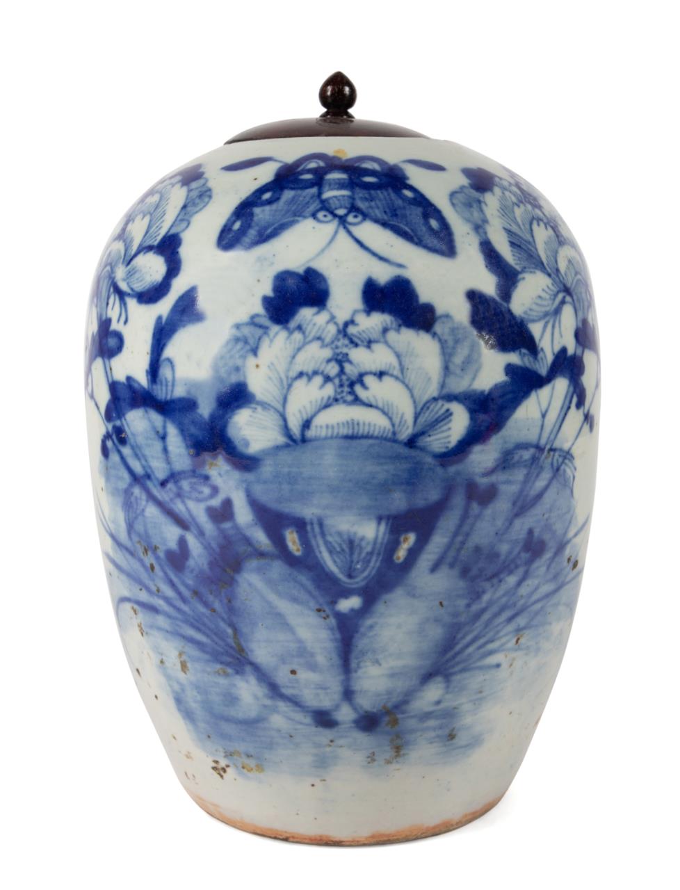 CHINESE BLUE & WHITE STONEWARE