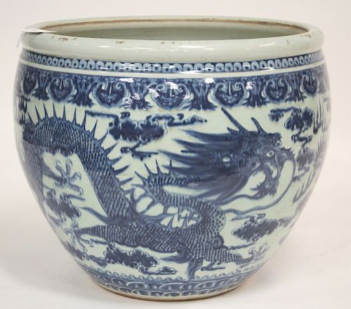 CHINESE BLUE & WHITE VERY LARGE