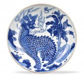 CHINESE BLUE & WHITE W/ KIRIN,