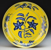 Chinese Blue & Yellow Porcelai