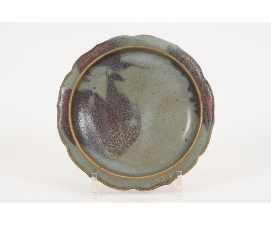 Chinese blue/green deep plate