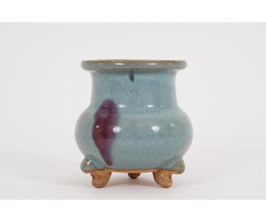 Chinese blue/green glazed dish with