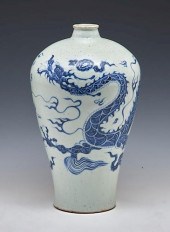 CHINESE BLUE/WHITE DRAGON BALU