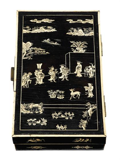 Chinese bone inlaid and black