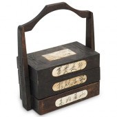 CHINESE BONE INLAID STACKING B