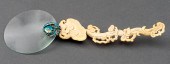 CHINESE BONE SCEPTER MOUNTED A