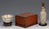 CHINESE BOWL, VASE, AND BOXChi