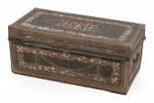CHINESE BRASS-BOUND LEATHER-CO