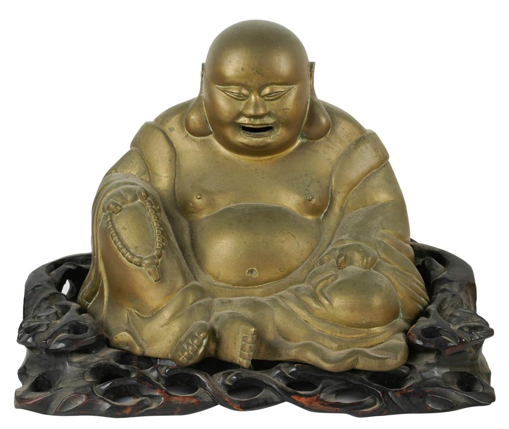 CHINESE BRASS BUDDHA