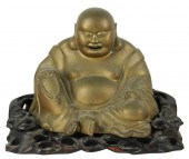 CHINESE BRASS BUDDHA FIGUREChi