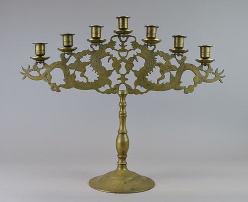 CHINESE BRASS CANDELABRUMChinese