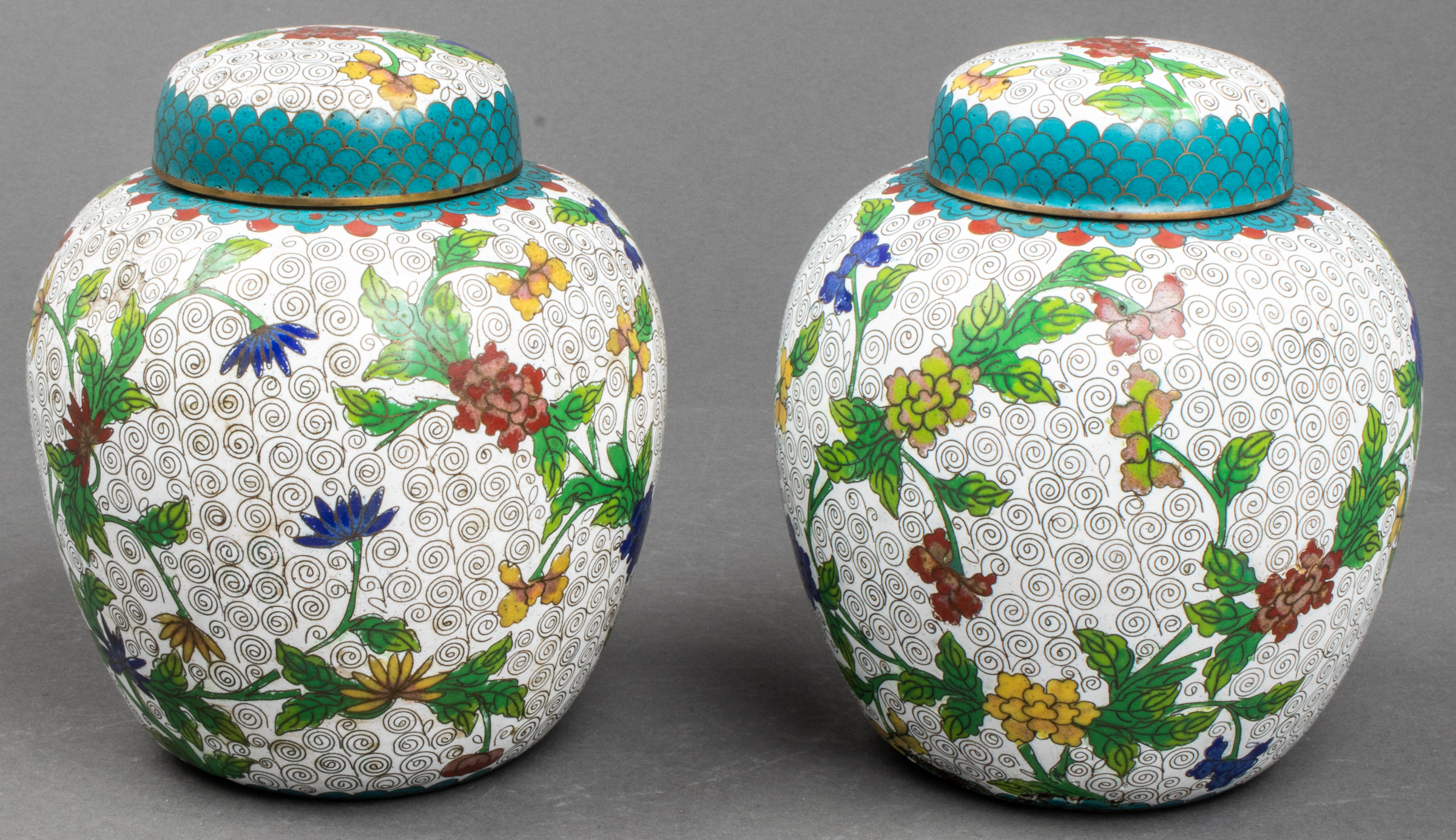CHINESE BRASS CLOISONNE GINGER