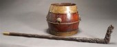 CHINESE BRASS MOUNTED FRUITWOO