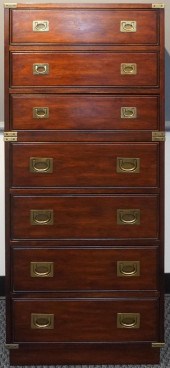 CHINESE BRASS MOUNTED HARDWOOD