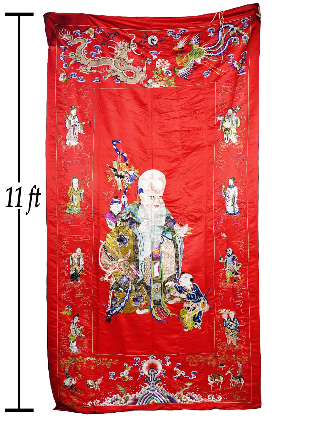 CHINESE BROCADE & SILK WITH