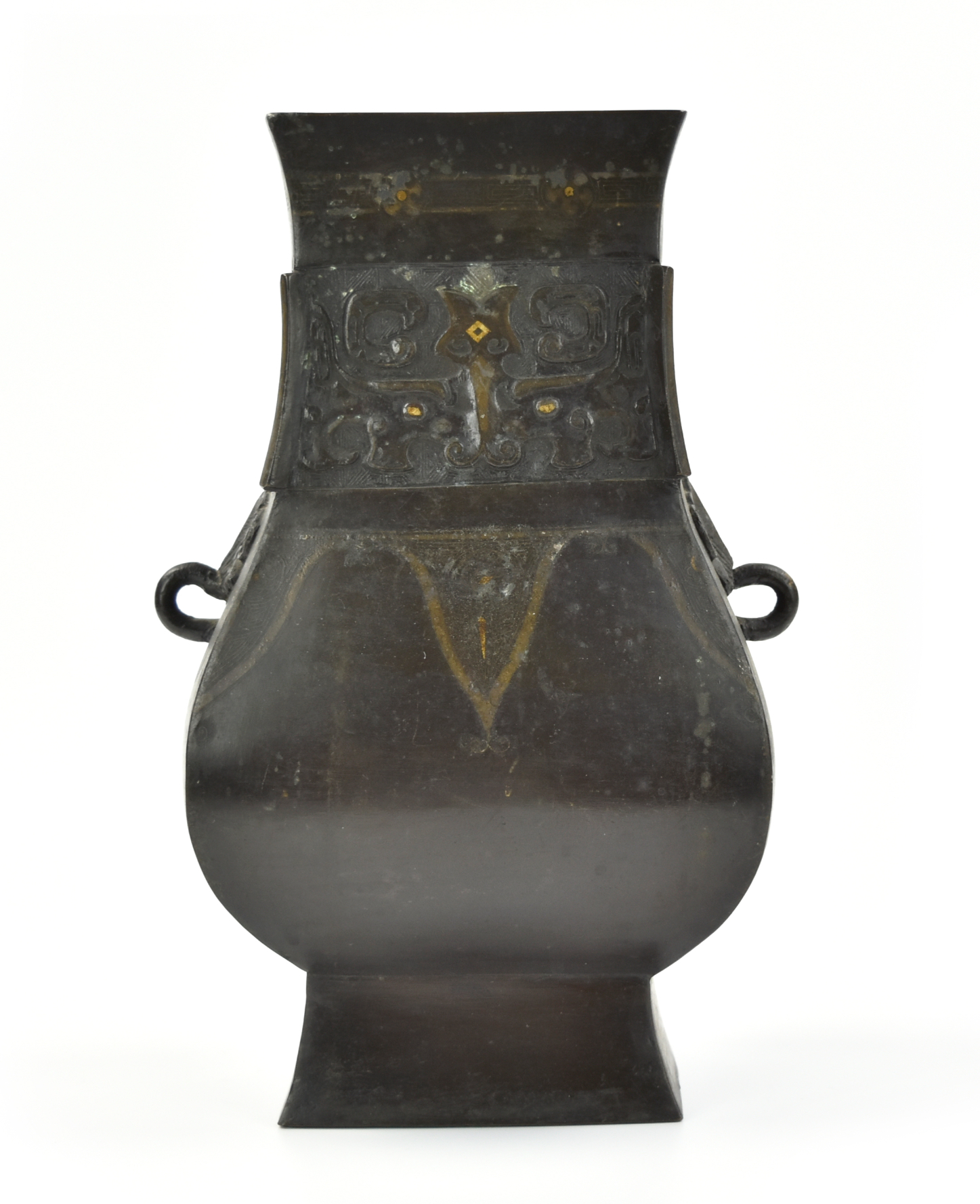 CHINESE BRONZE ARCHAISTIC"HU" W/