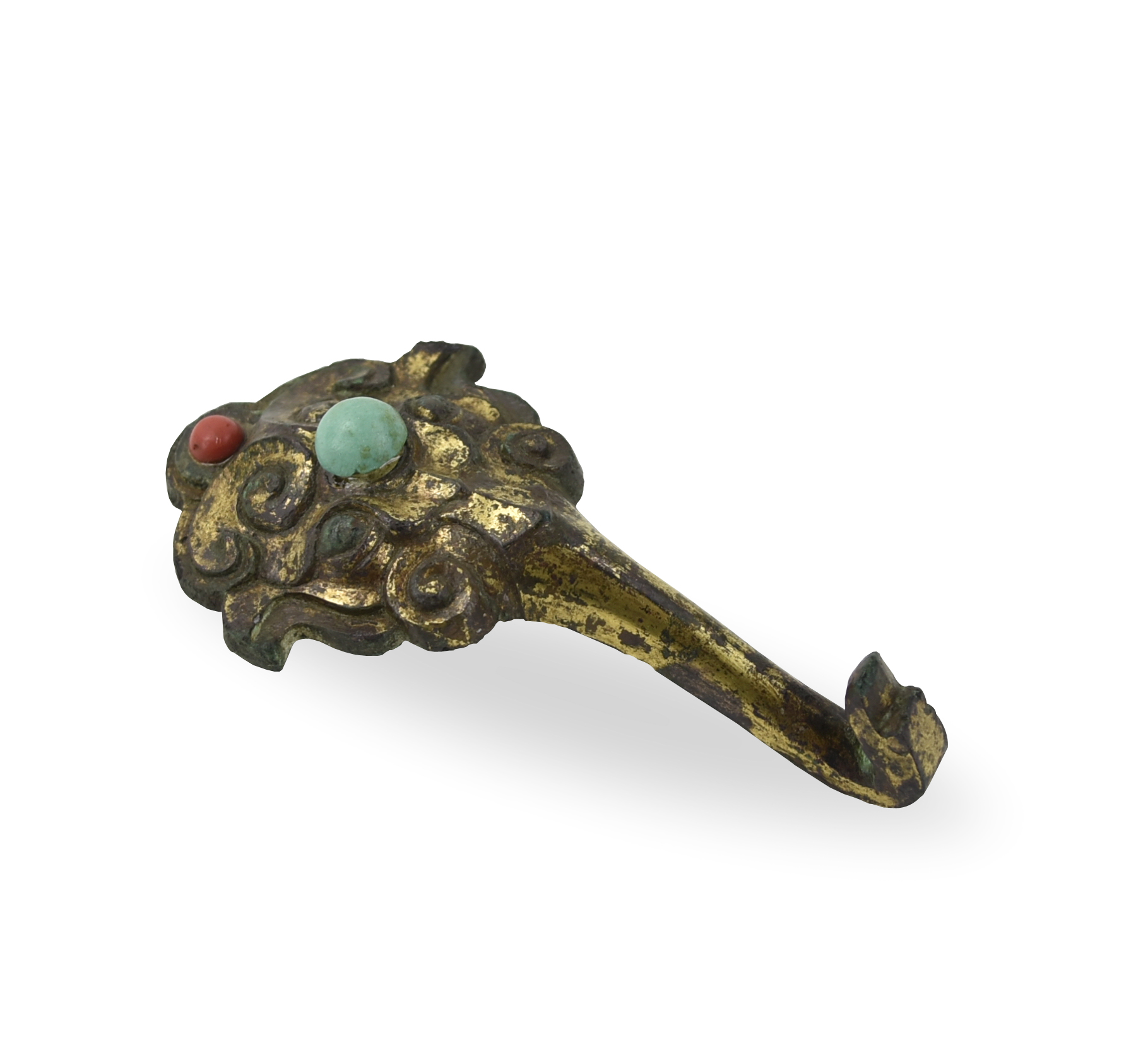 CHINESE BRONZE BELT HOOK W/