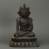 CHINESE BRONZE BODHISATTVA FIG