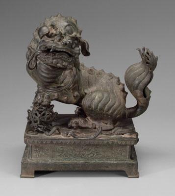 Chinese bronze Buddhist lion