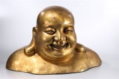 Chinese bronze bust of a Budha
