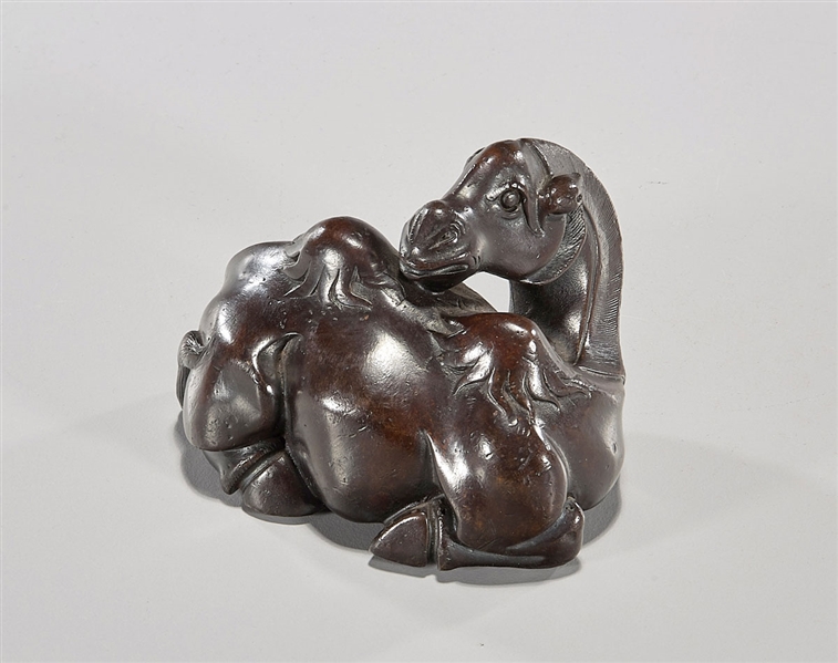 Chinese bronze camel; D: 4"