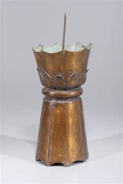 Chinese bronze candlestick with
