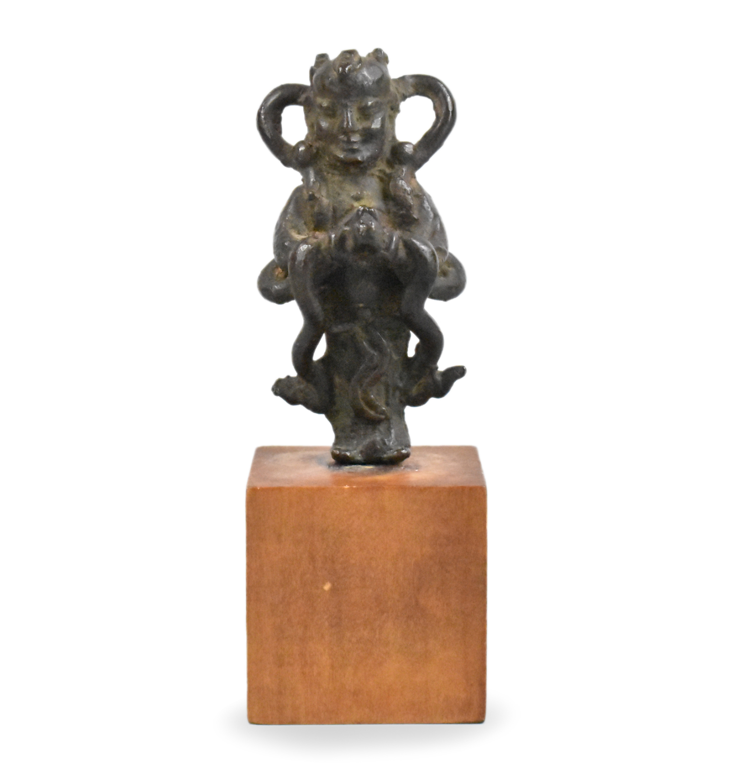 CHINESE BRONZE CAST FIGURE W/