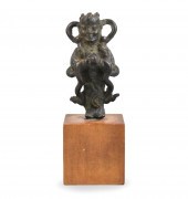 CHINESE BRONZE CAST FIGURE W/