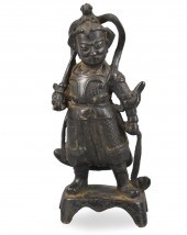 CHINESE BRONZE CAST GUARDIAN F