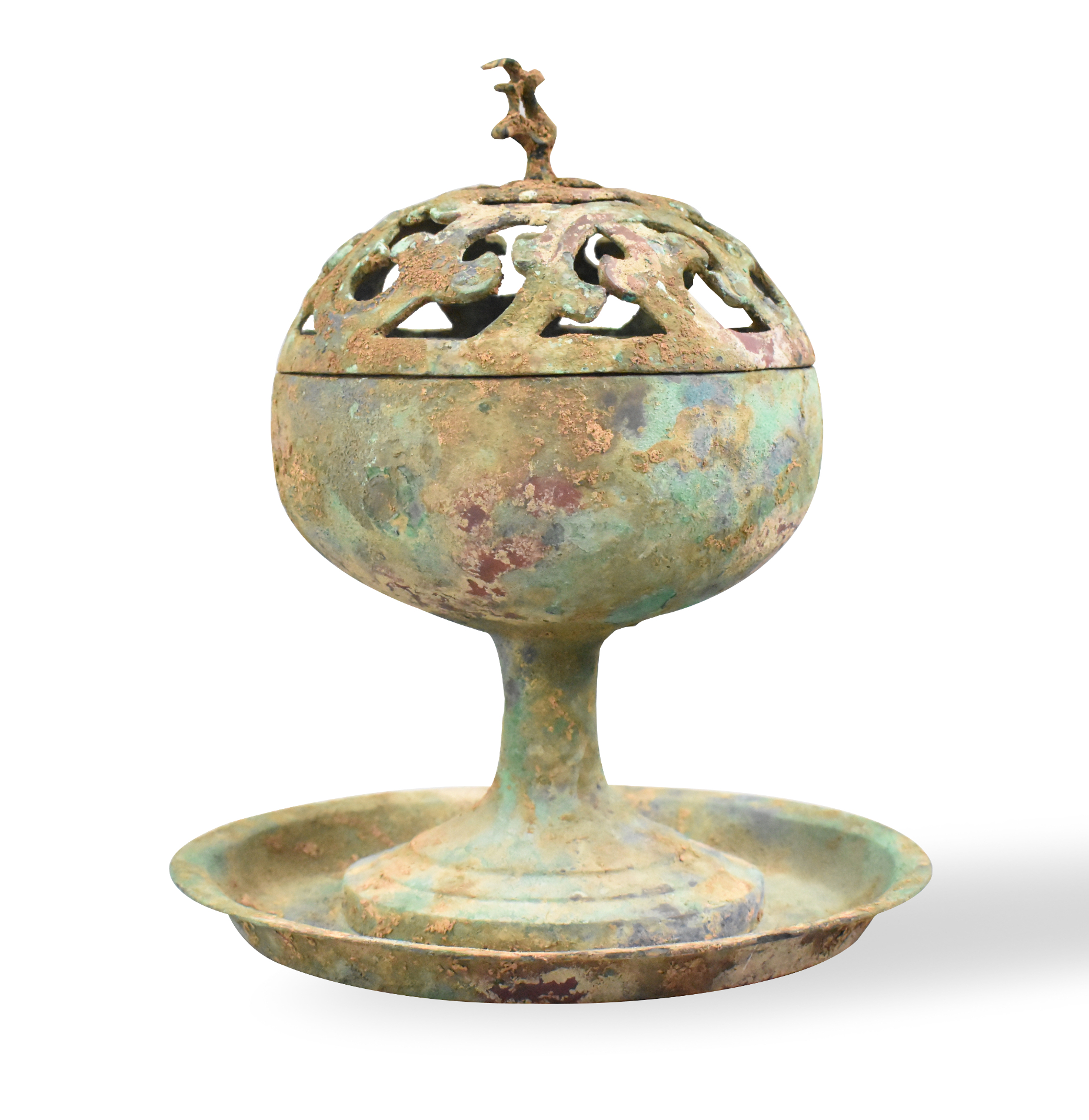 CHINESE BRONZE CAST INCENSE BURNER,