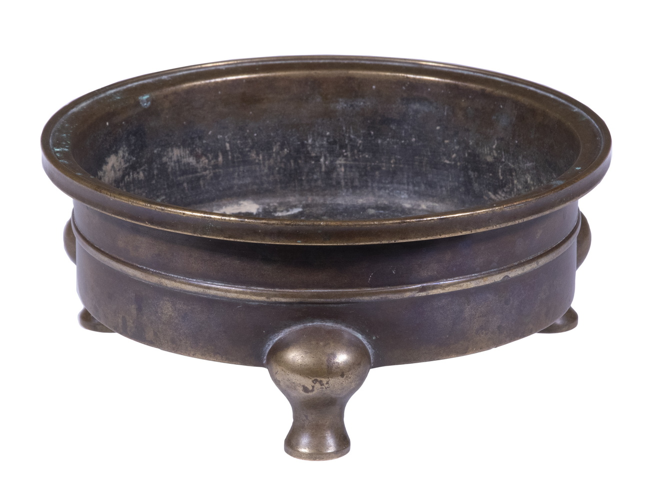 CHINESE BRONZE CENSER 18th c. Round