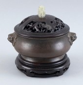 CHINESE BRONZE CENSER 19TH CEN