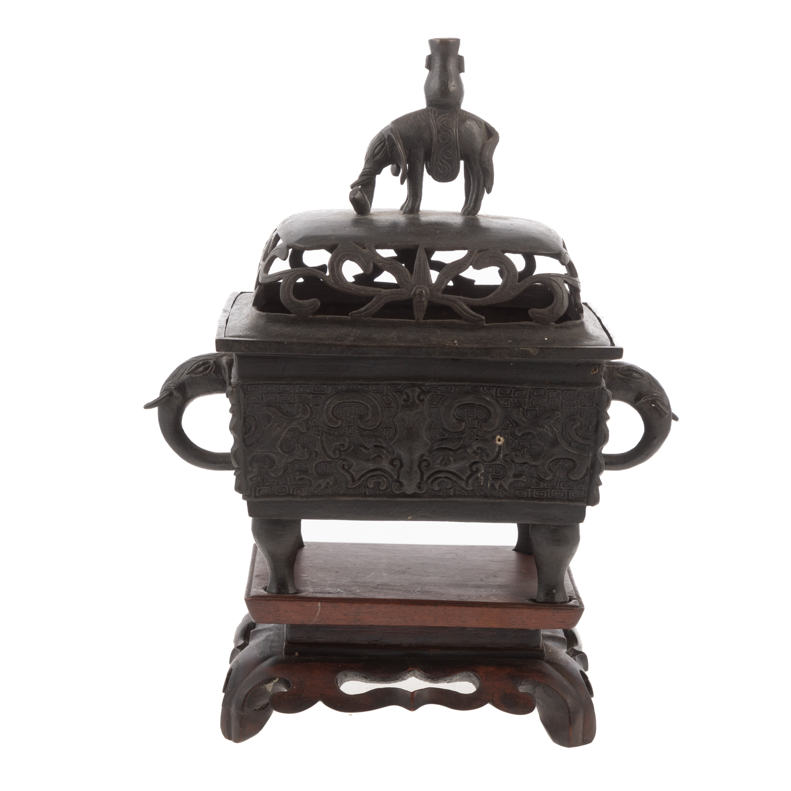 CHINESE BRONZE CENSER 20th century;