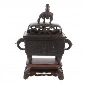 CHINESE BRONZE CENSER 20th cen