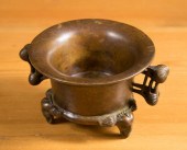 CHINESE BRONZE CENSER, OF LOW