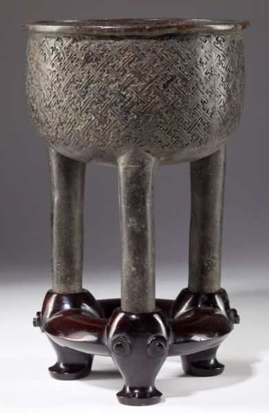 Chinese Bronze Censer Qing