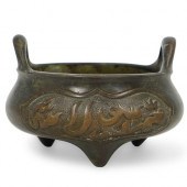 CHINESE BRONZE CENSERDESCRIPTI
