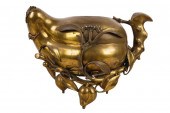 CHINESE BRONZE CENSERwith peac