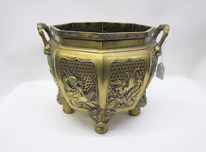 CHINESE BRONZE CENSOR/PLANTER